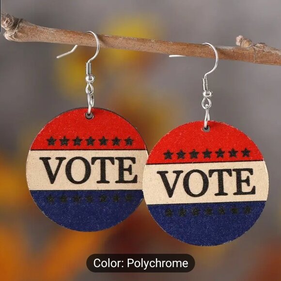 NEW! VOTE Earrings Womens Earrings Girls Earrings Democrat Republican Jewelry - Picture 5 of 5